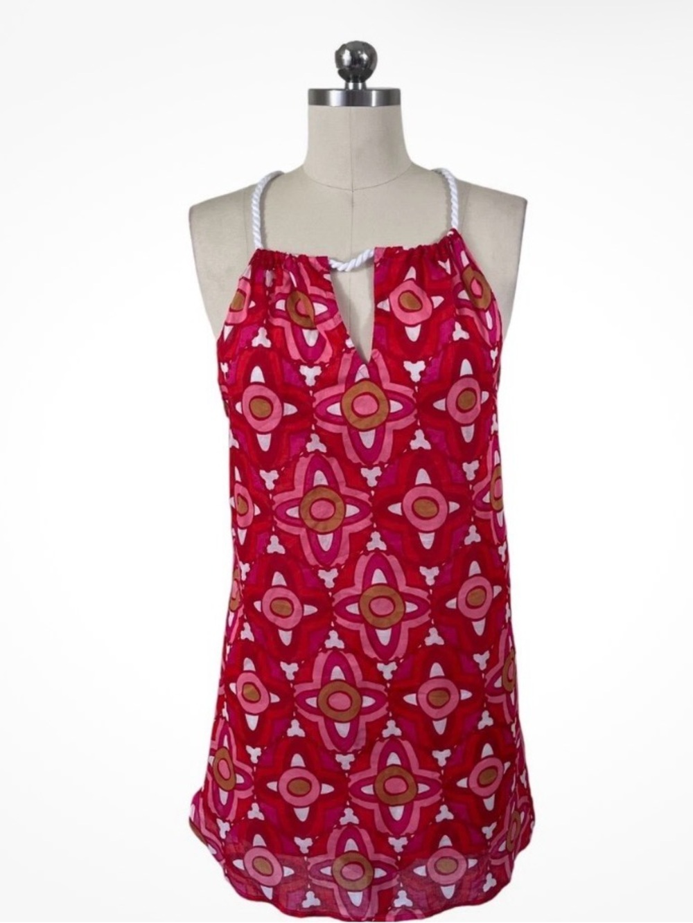 Women’s Riley Rope-tie Geometric Beach Cover Up